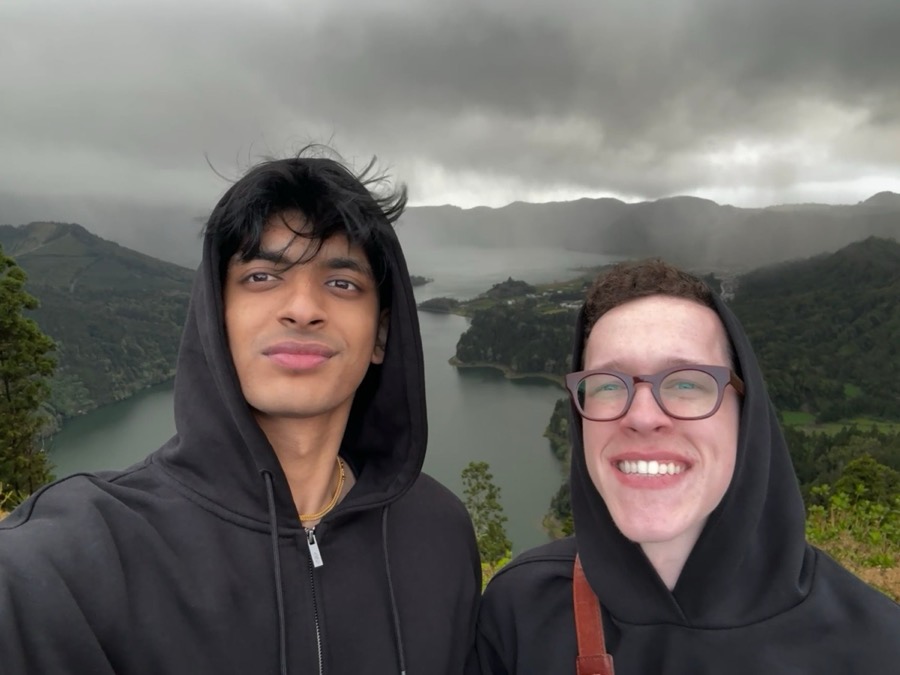 With a friend above Sete Cidades