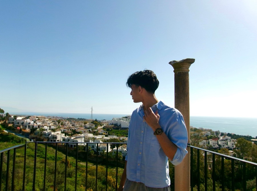 Overlooking the coast in Spain